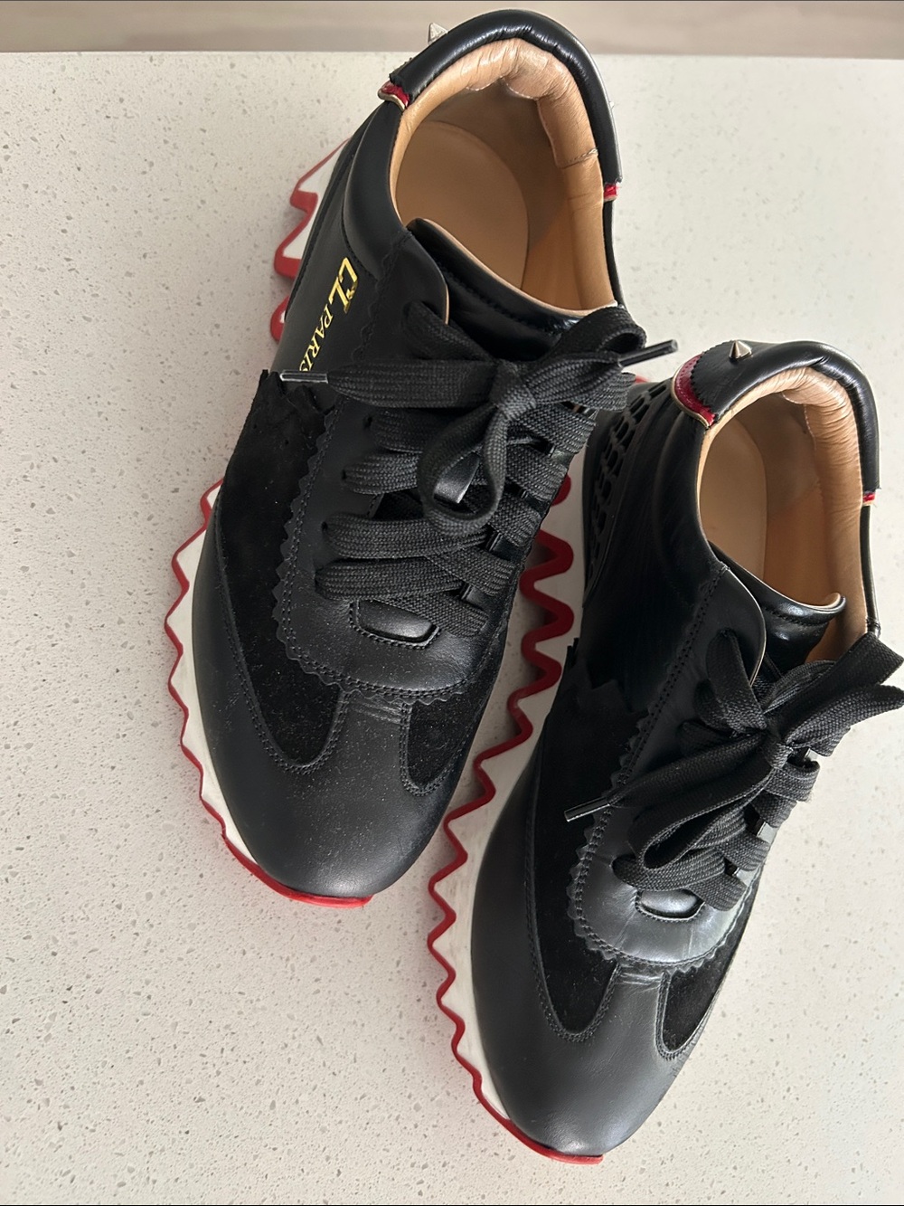 Christian Louboutin Loubishark Sneakers with Gift Box with Red Ribbon
